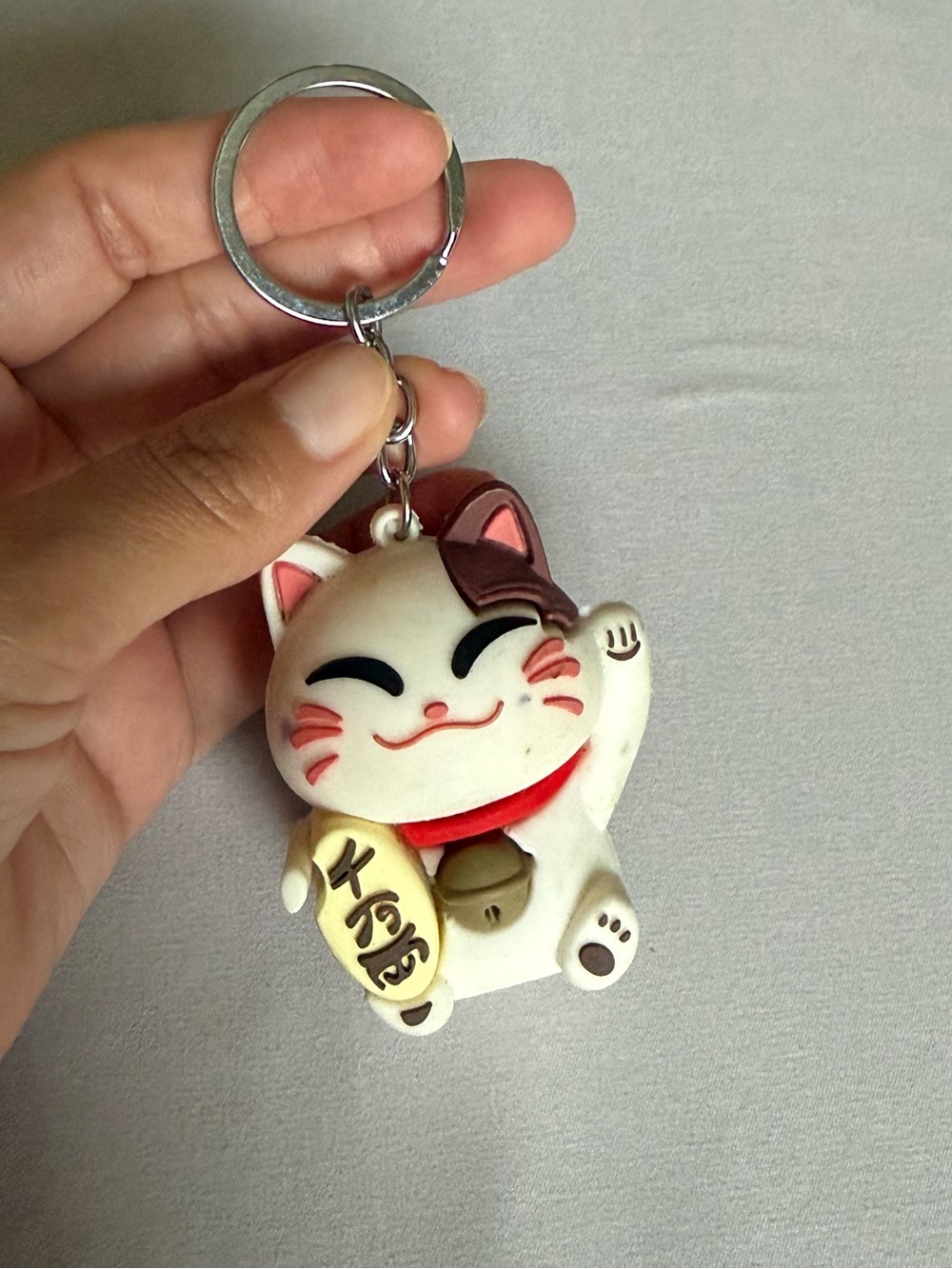 Maneki Neko Lucky Cat Keychain
